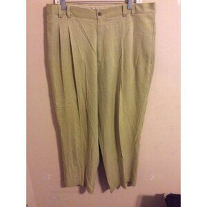 Tommy Bahama Relax Men's Silk Casual Dress Pants Size 36x26 Slacks Pleated Front